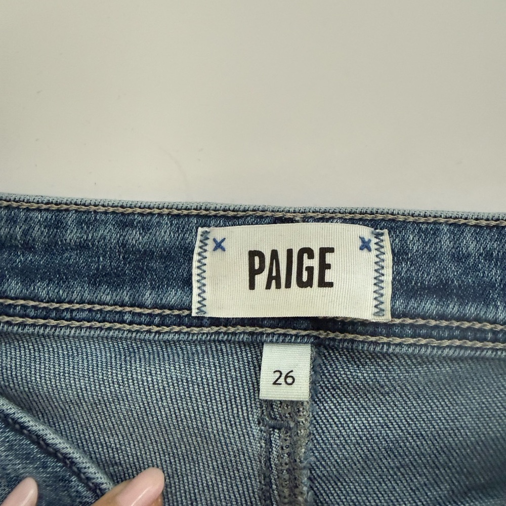 PAIGE Classic Blue Straight Leg Jeans - Picture 2 of 4
